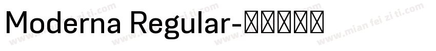 Moderna Regular字体转换
